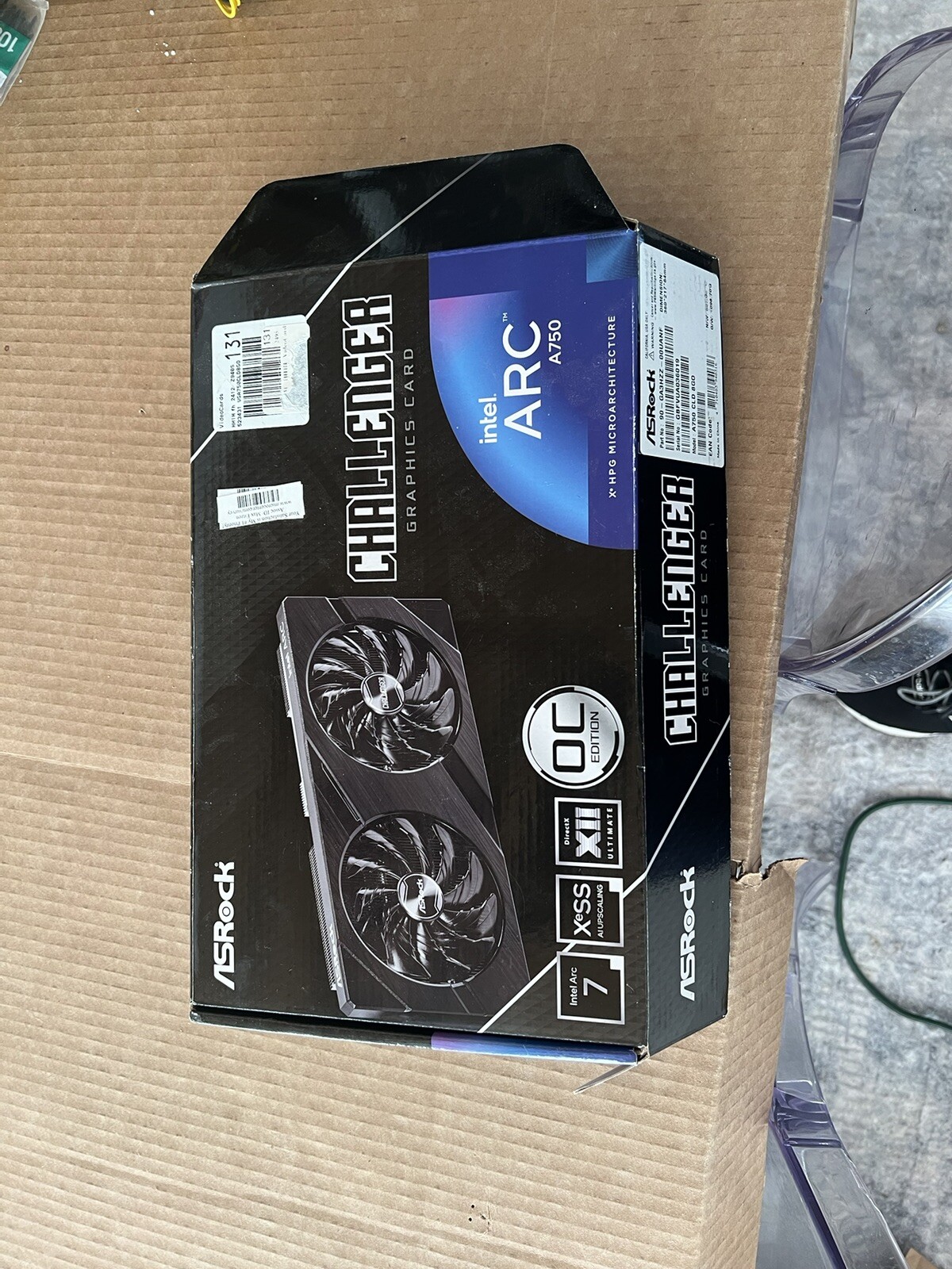 ASRock Intel Arc A750 Challenger D OC 8GB GDDR6 Graphics Card
