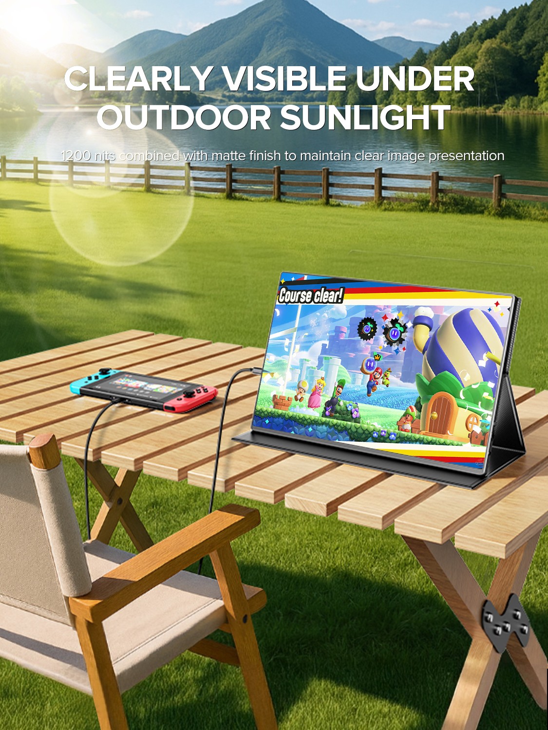 UColor T6 16.0 Zoll 4K Tragbarer Monitore HDR Bildschirm 100% sRGB mit 1200 Nits