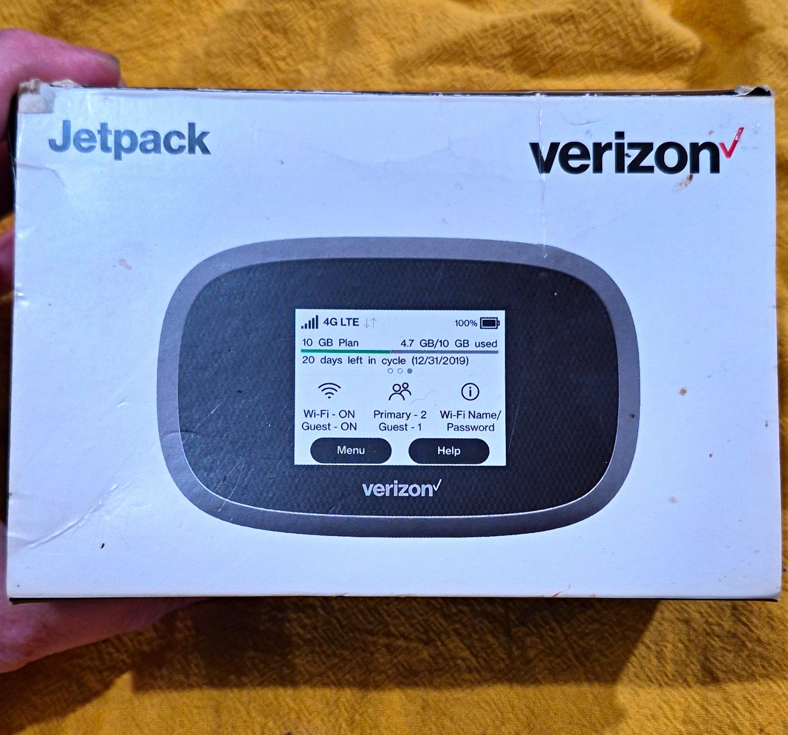 Verizon Jetpack MiFi 8800L 4G LTE Wi‑Fi Hotspot Modem Micro USB Battery