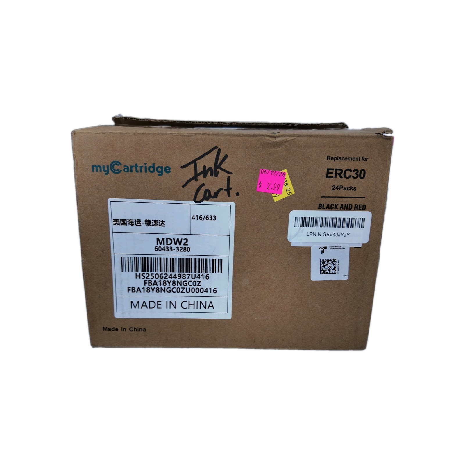 myCartridge 24 Pack ERC30 ERC-30 ERC 30 34 38 B/R Compatible with Ribbon Cart