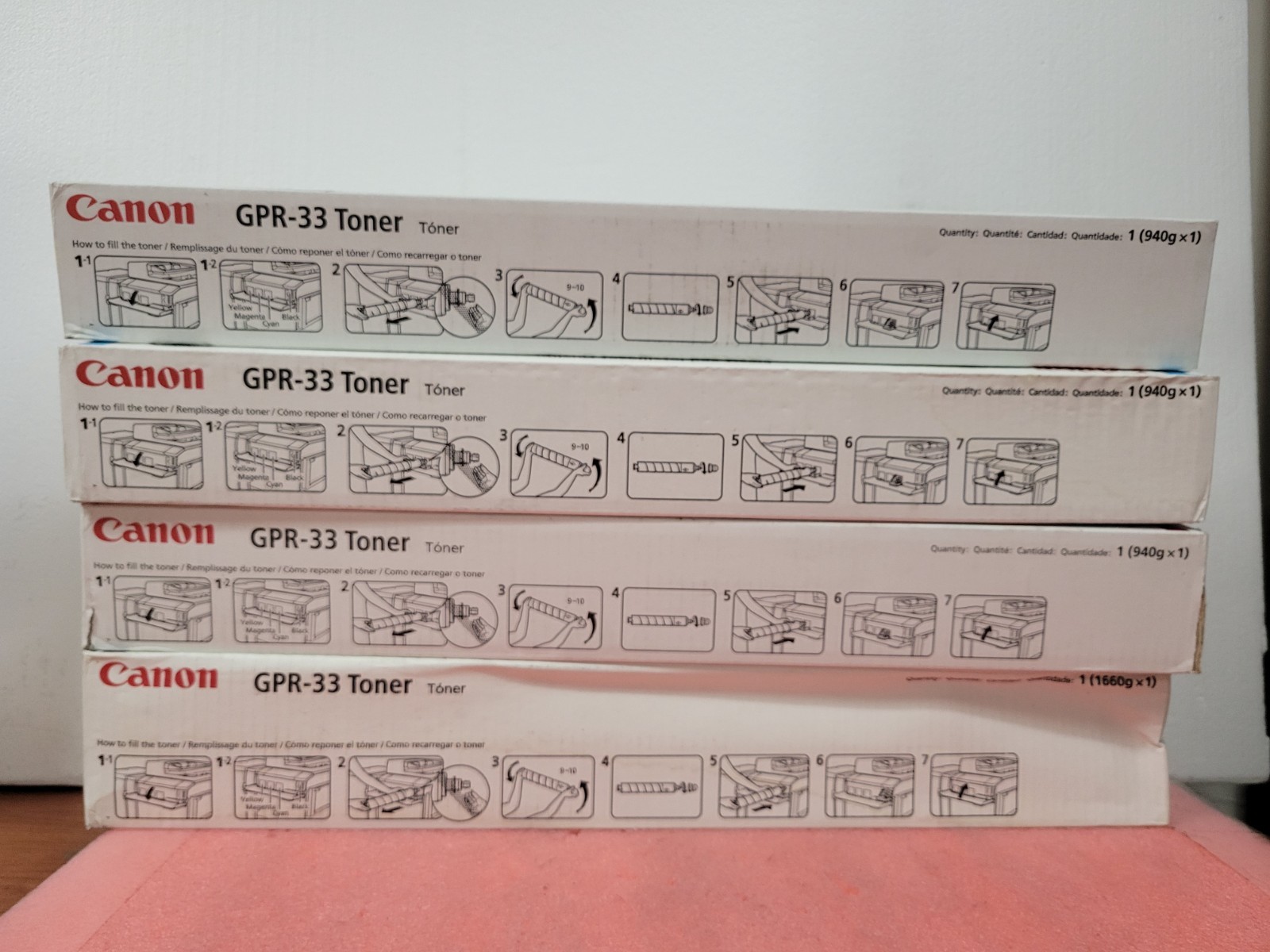 Genuine Canon GPR-33 Toner Set Black/Cyan/Magenta/Yellow OEM *NEW* | T198DS