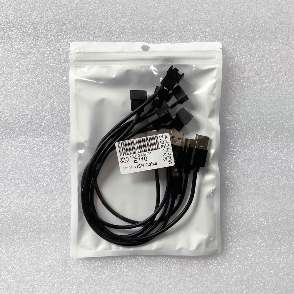6pcs Usb To 3pin/4pin Pwm 5v Usb Sleeve Fan Power Adapter Cable Usb To 3pin/4pin