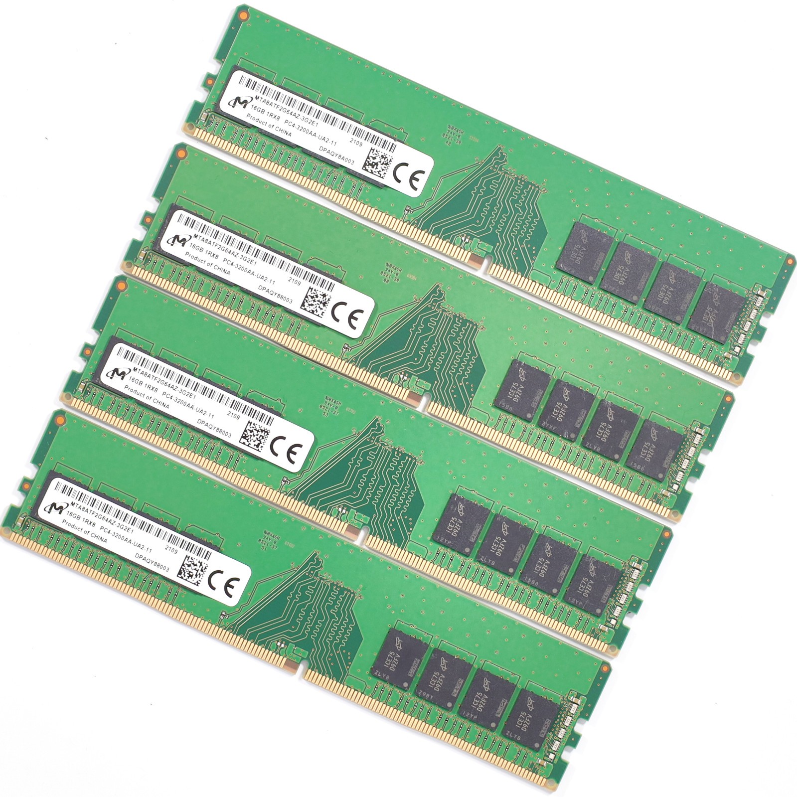 Micron 64GB (4x16GB) PC4-3200AA DDR4 3200MHz C22 1.2v MT8ATF2G64AZ-3G2E1