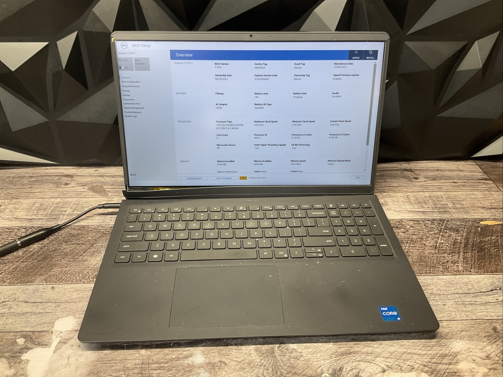 Dell Inspiron 15 3511 / i5-11th Gen / BIOS Unlocked / Parts Repair Laptop / T15