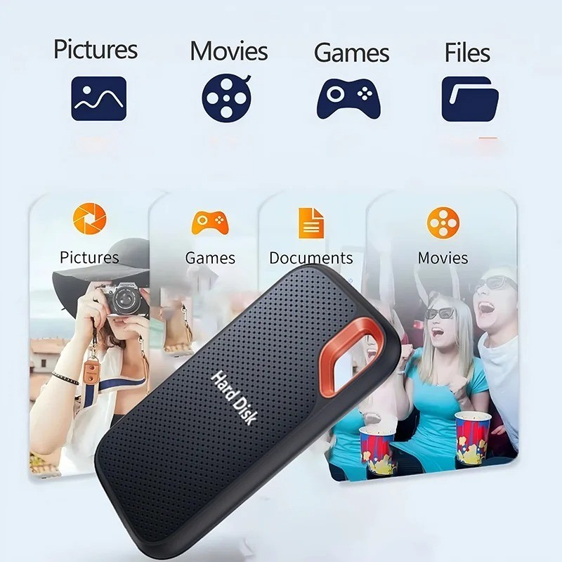 external hard drive 8TB High Speed Capacity Solid State Usb3.2 Laptop Mac And PC