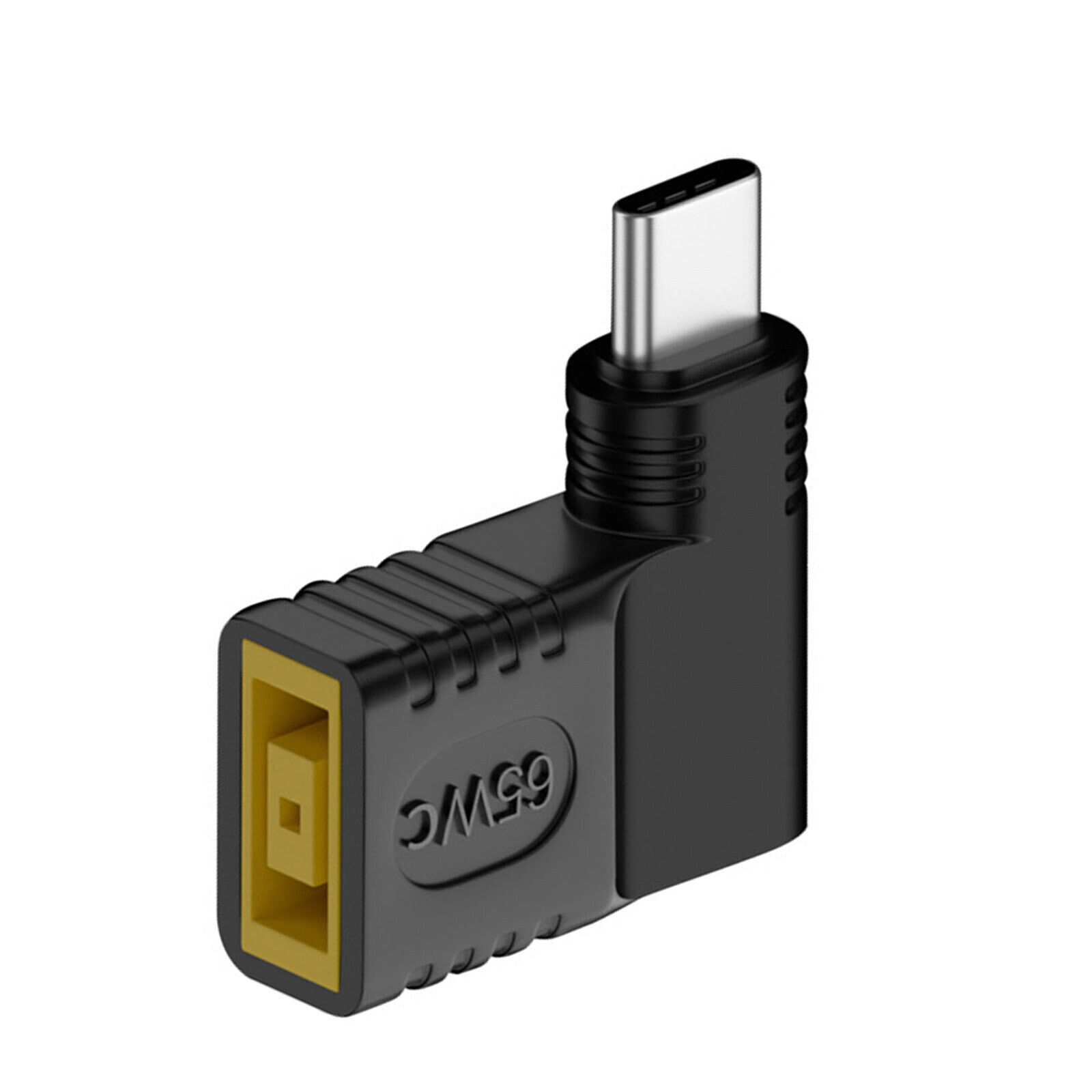 90 Degree 65W USB Type C To DC For Lenovo Power Charger Adapter Square Converter