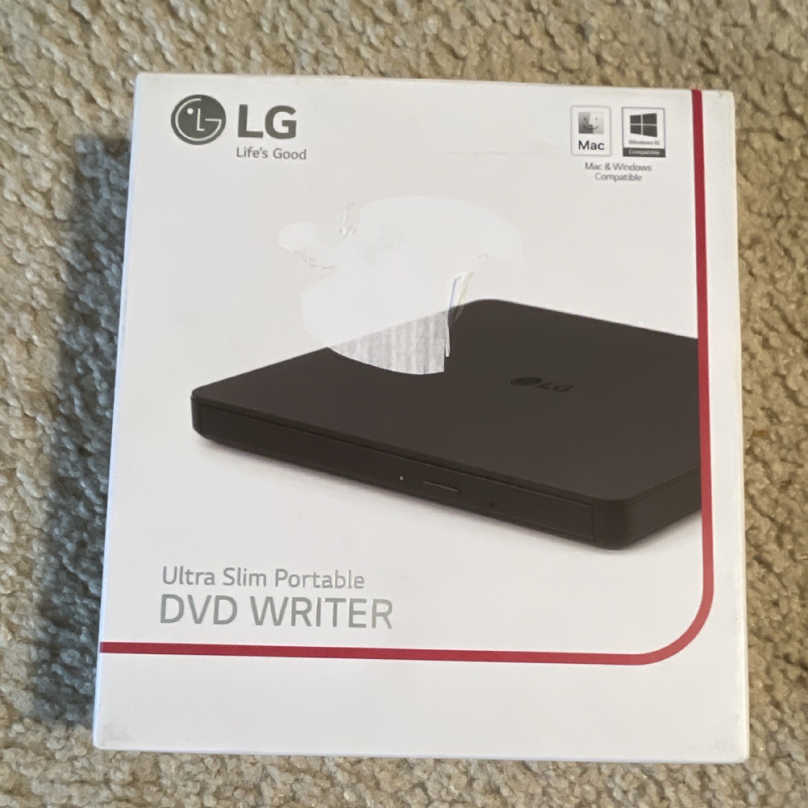 LG GP63EX70 Ultra Slim Portable DVD CD Writer USB Mac Windows