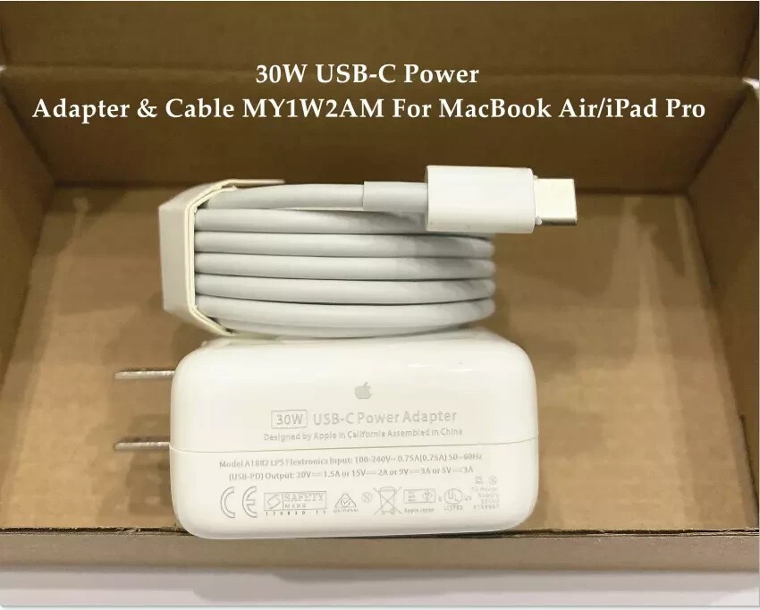 NEW!! OEM 30W 20V USB-C Type-C AC Adapter Charger for Apple MacBook Air A2337 M1