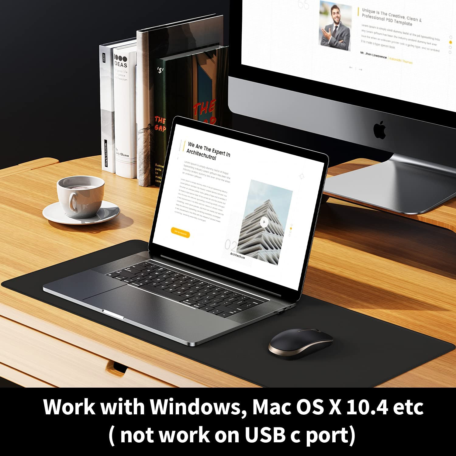 Vssoplor Wireless Mouse, 2.4G Slim Portable Computer Laptop Mouse with Nano Rece