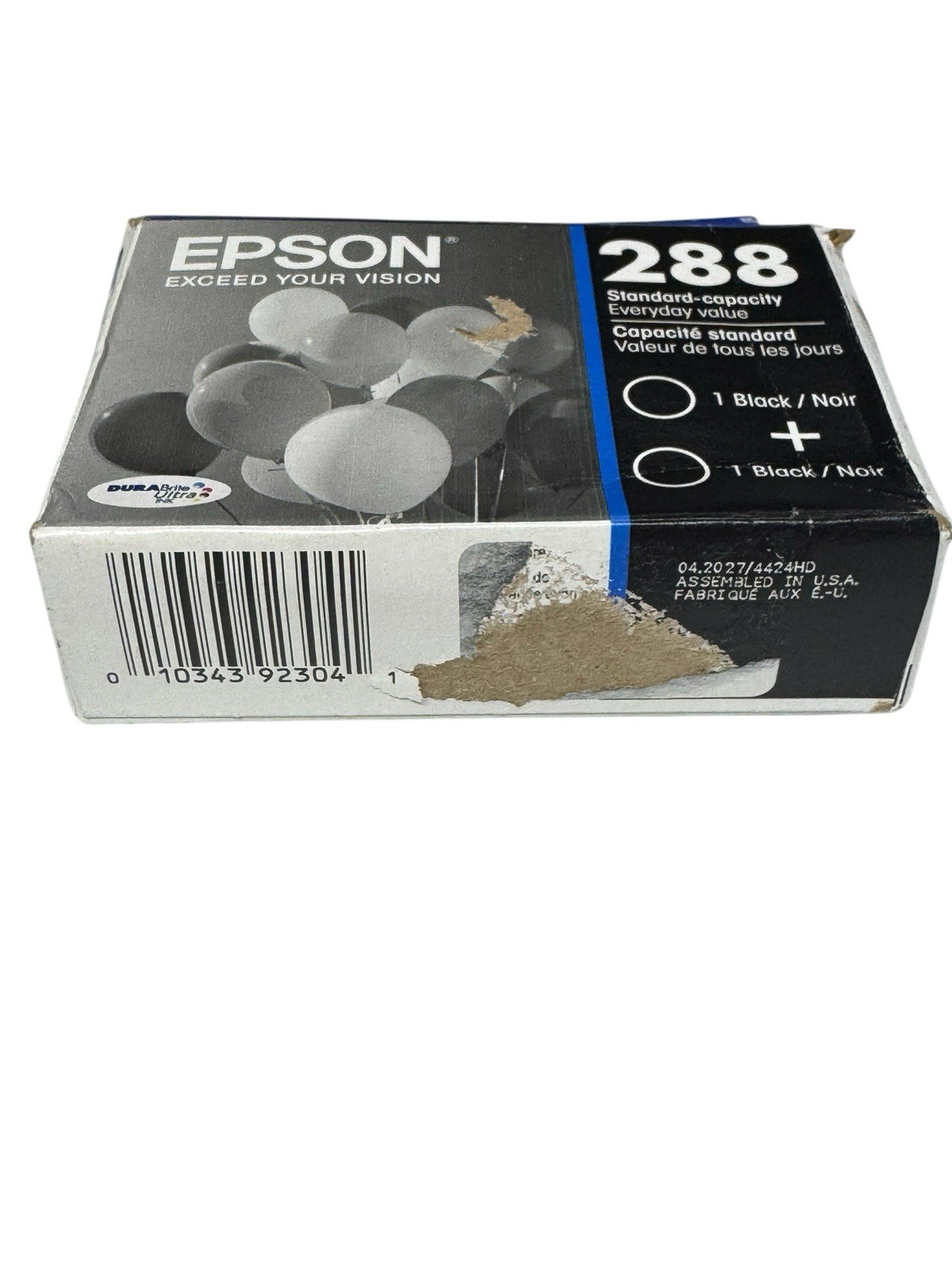Epson 288 2 Pack Ink Cartridges Black (T288120-D2) OEM Sealed Box – Exp 04/2027