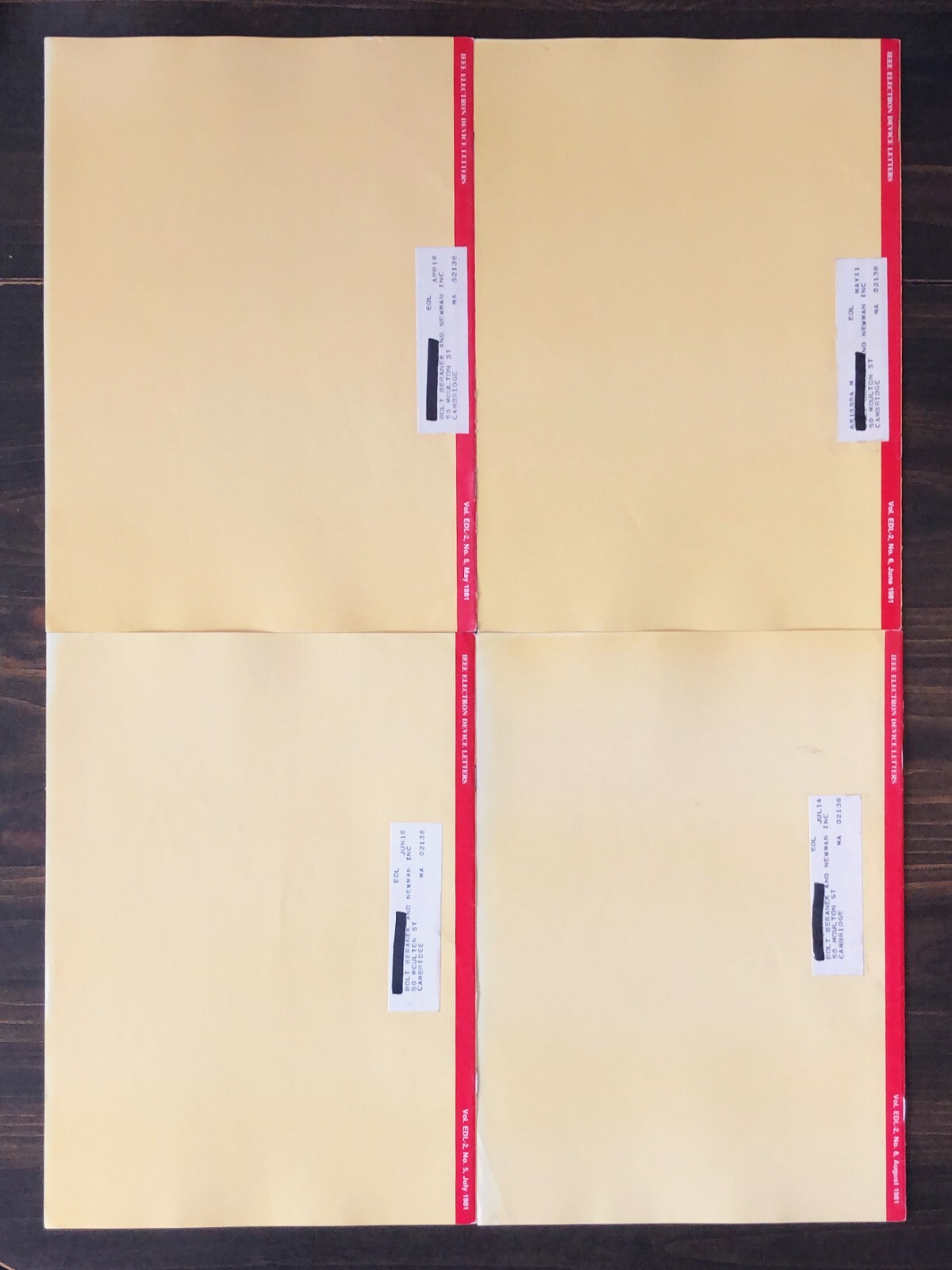 1981 IEEE Electron Device Letters Magazine – Lot of 11