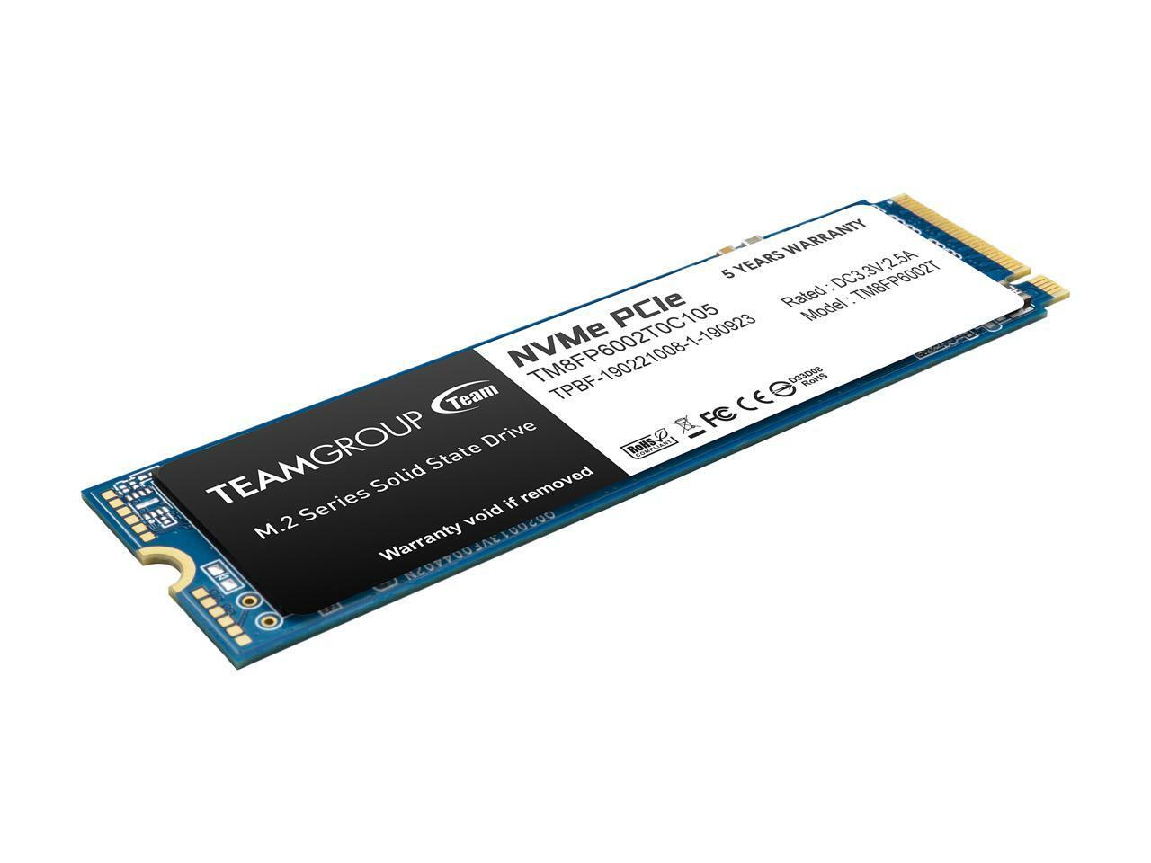 Team Group MP33 2TB SSD M.2 2280 NVMe SSD 1.3 3D NAND Internal Solid State Drive