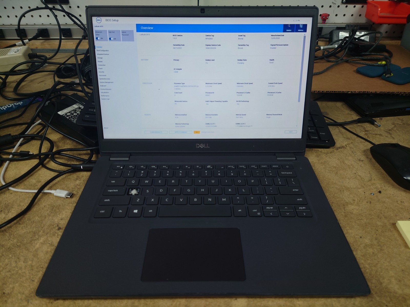 Dell Latitude 3410 14″ HD i5-10210U 8GB RAM No OS/SSD