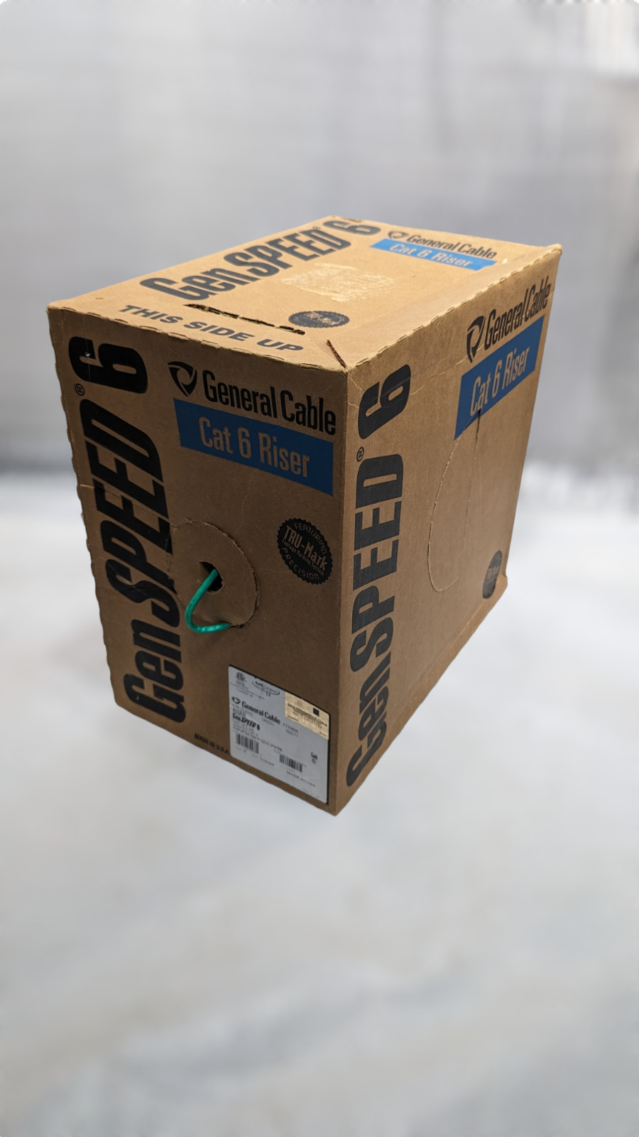General Cable GenSPEED 6 Riser UTP Cable Cat 6A 23 AWG CMR – 1000ft