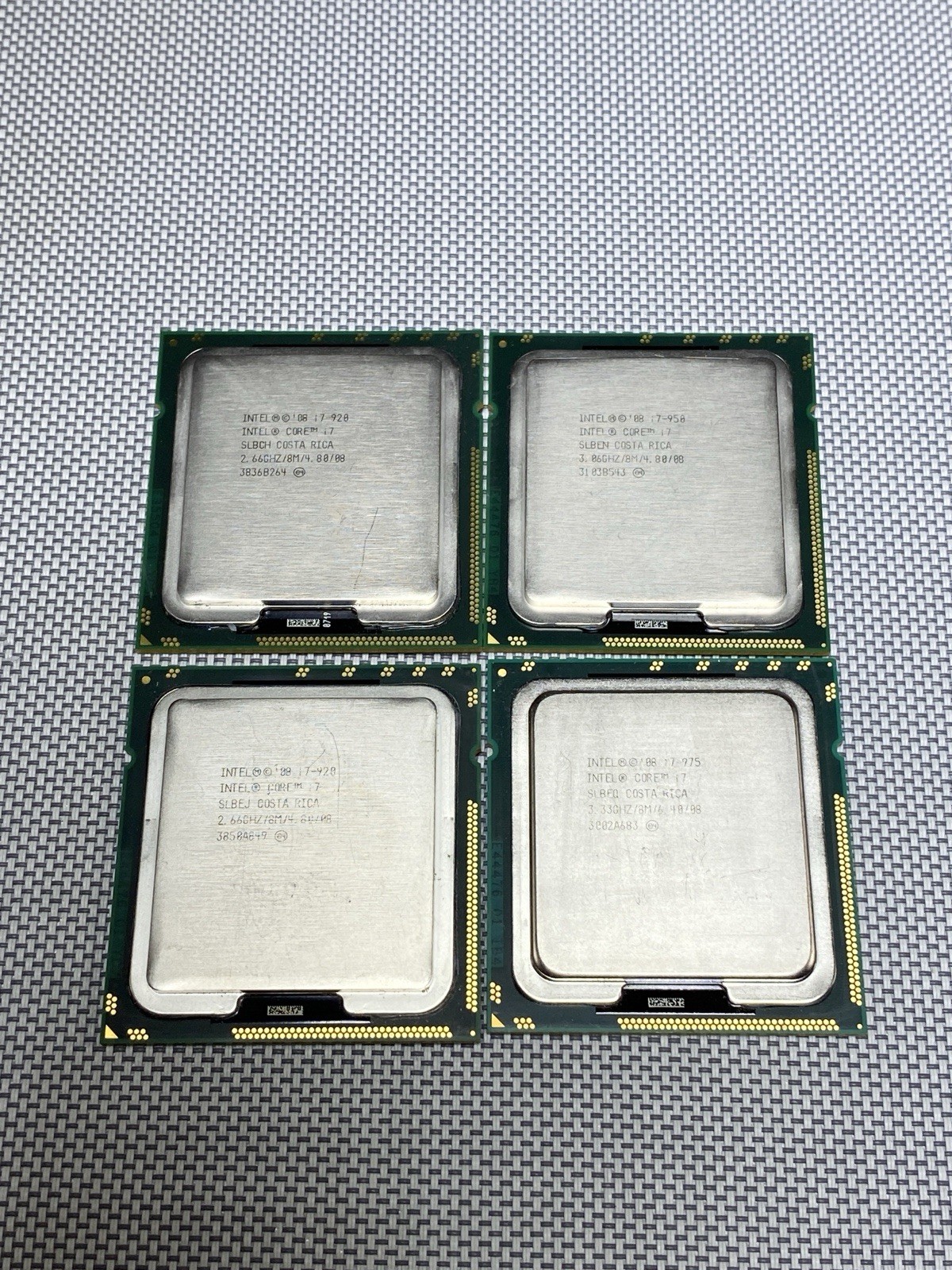 Lot Of 4: Intel Core i7-975, 950, 2x 920 LGA 1366 Processor CPU – Free S/H!