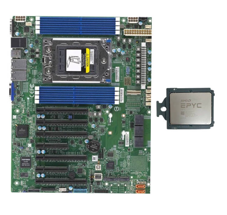 Supermicro H12SSL-i+AMD EPYC 75F3 CPU 32 Cores Milan Up to 4.0GHz 256MB L3