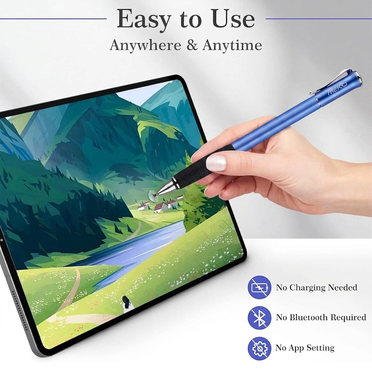(2nd Generation) [2 in 1 Precision Series] MEKO Disc Stylus Pen 2PCS