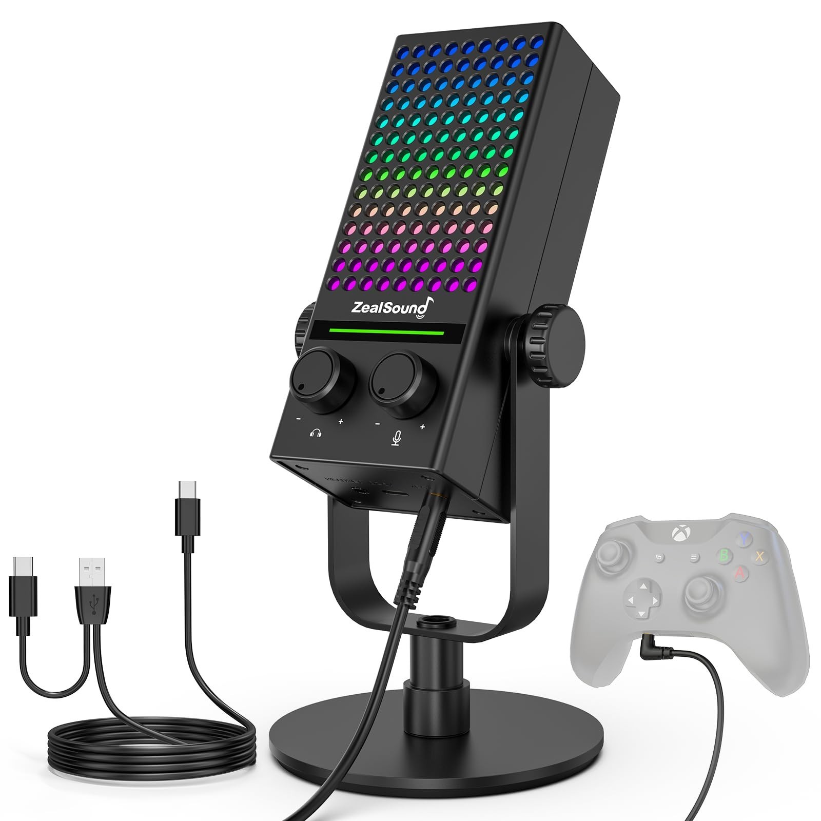 Gaming USB Microphone for PC, Mac, Xbox, iPhone & Android – Noise Reduction, Mut