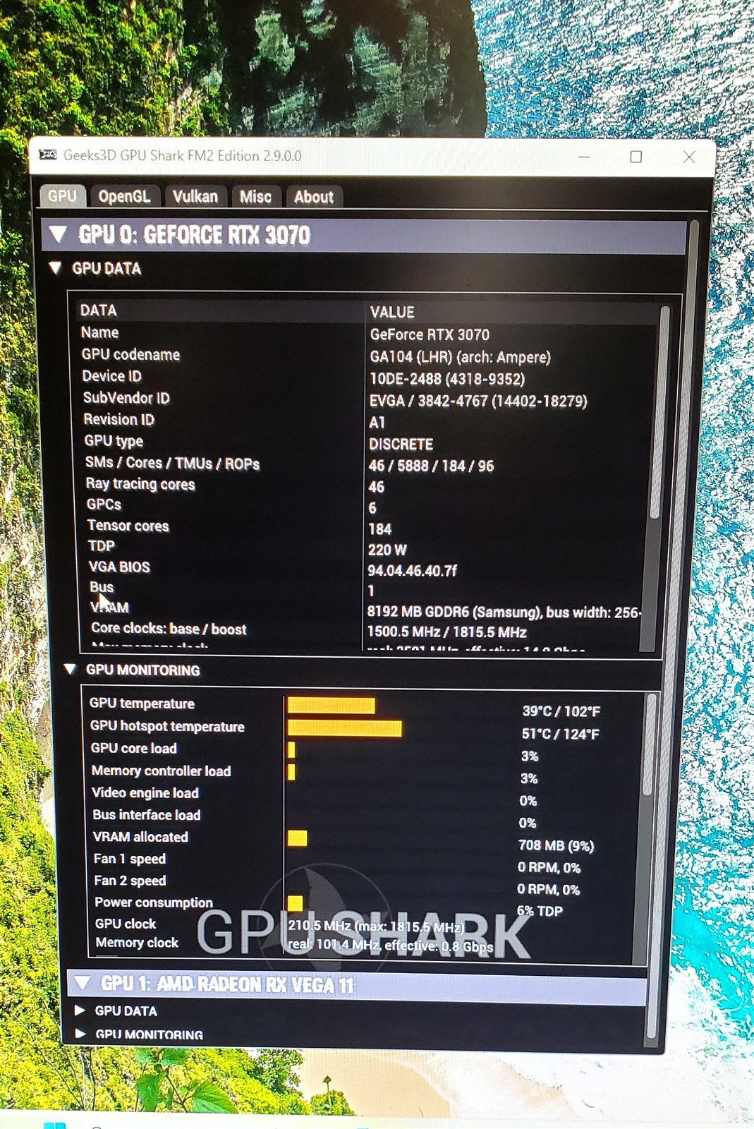 EVGA NVIDIA GeForce RTX 3070 FTW3 ULTRA 8GB GDDR6 GPU iCX3 08G-P5-3767-KL