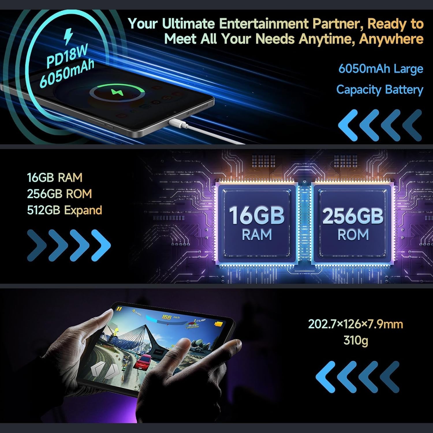 ALLDOCUBE Android 14 Tablet 8.4 in 16+256GB FHD 1920×1200 Widevine L1 4G