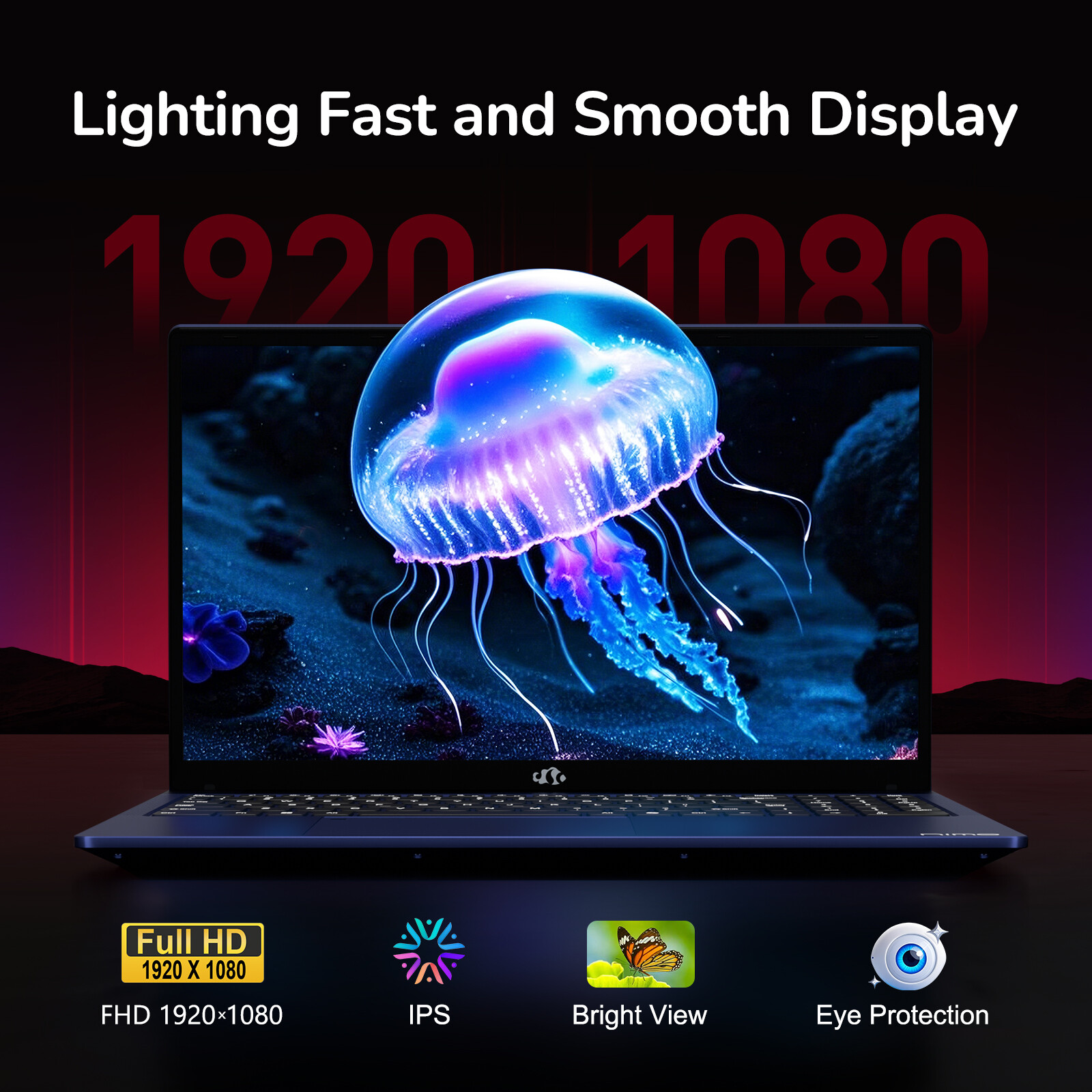 NIMO 15.6″ FHD Light Gaming Laptop 8 Cores AMD Ryzen 7 6800H 32GB DDR5 RAM 512GB
