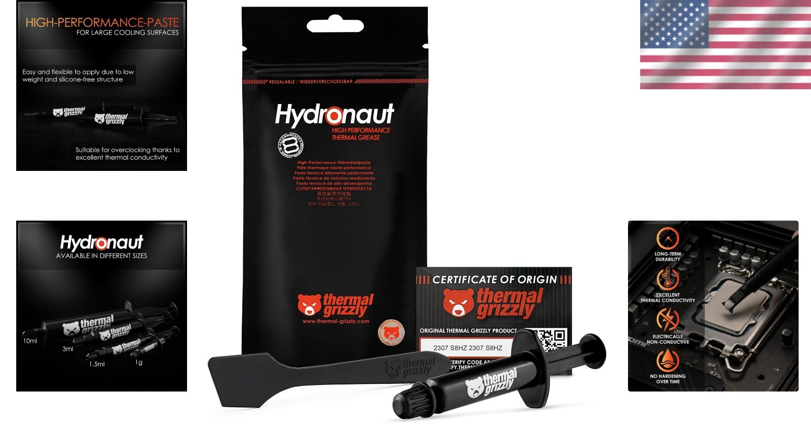 Conductonaut – 1 Gram – High Performance Liquid Metal Compound Thermal Paste for