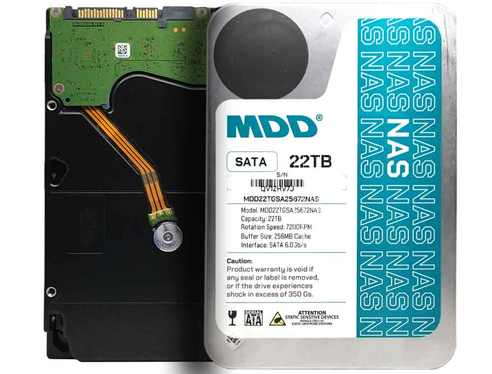 MDD 22TB 7200RPM 256MB Cache SATA 6.0Gb/s 3.5″ Internal NAS Hard Drive