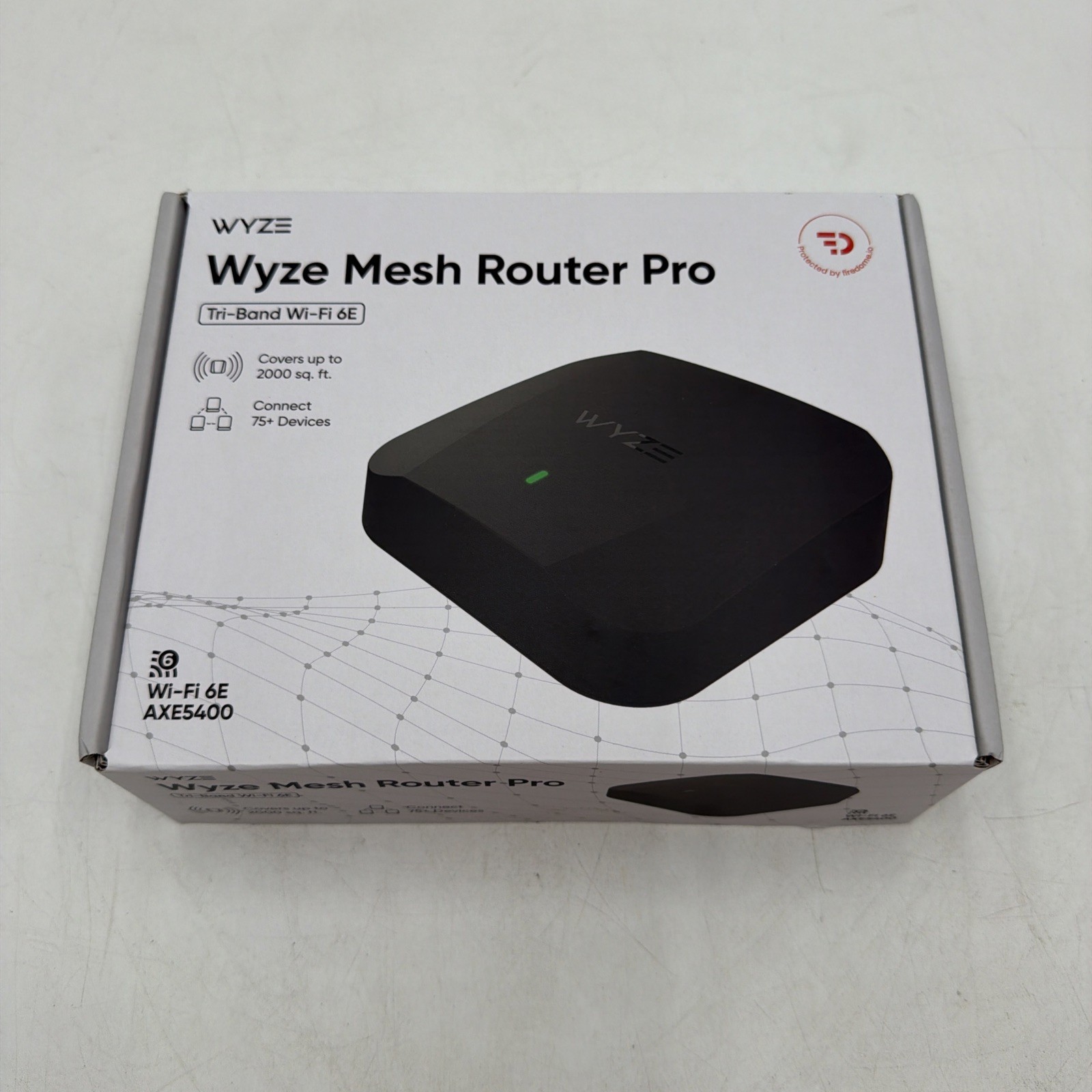 Wyze Wi-Fi 6E Mesh Router Pro AXE5400 Tri-Band 2.5Gbps Black