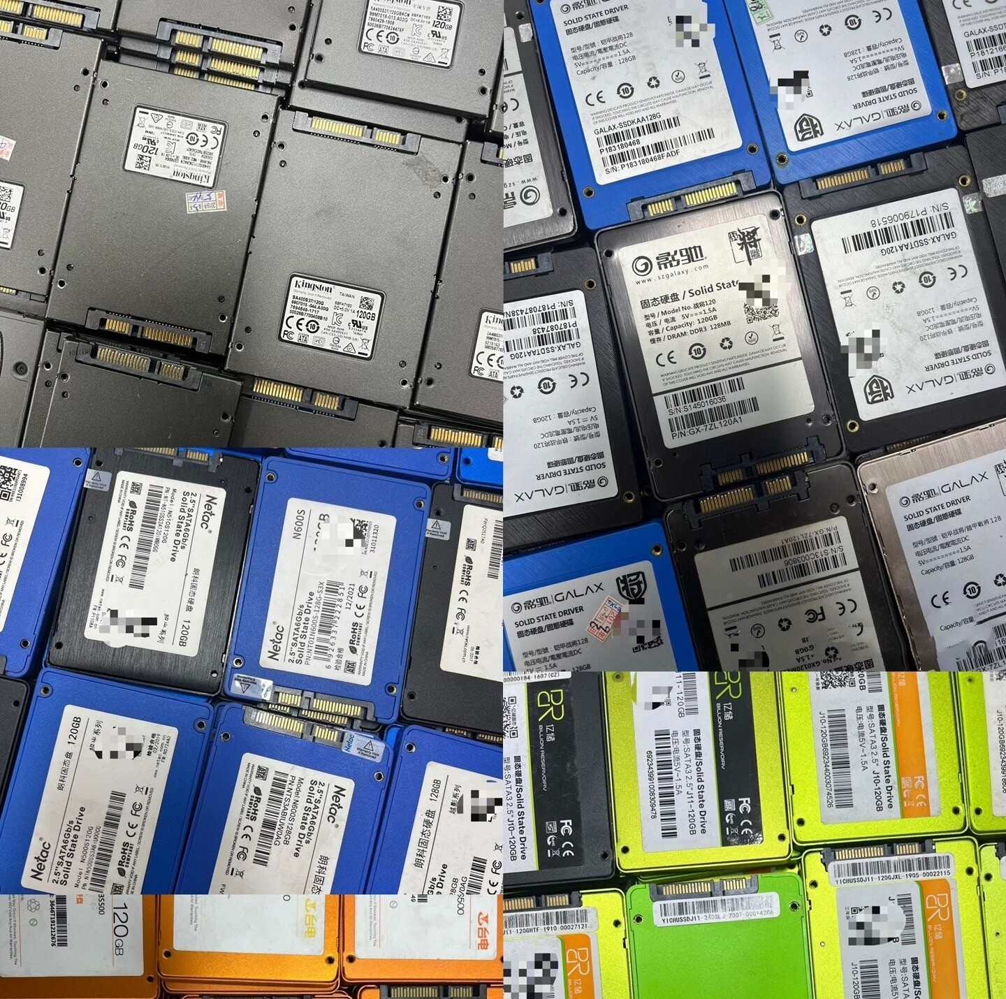 Lot Wholesale Used SSD Solid State Drive 120GB 128gb 240GB 256GB 480GB 512GB
