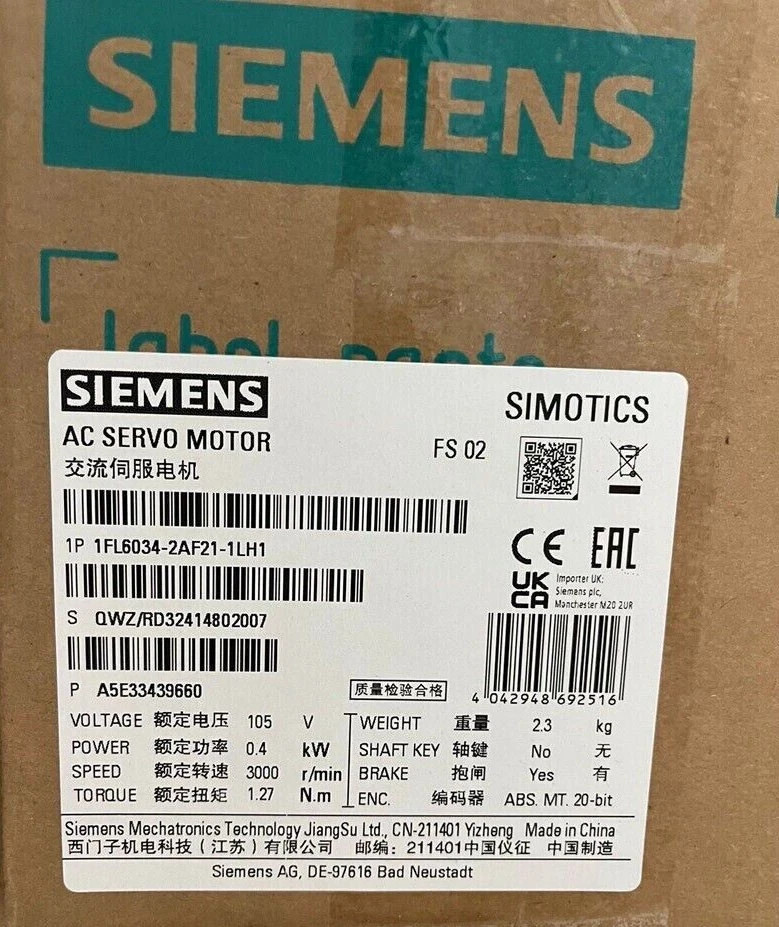 1 piece new Siemens 1fl6034-2af21-1lh1, fast shipping