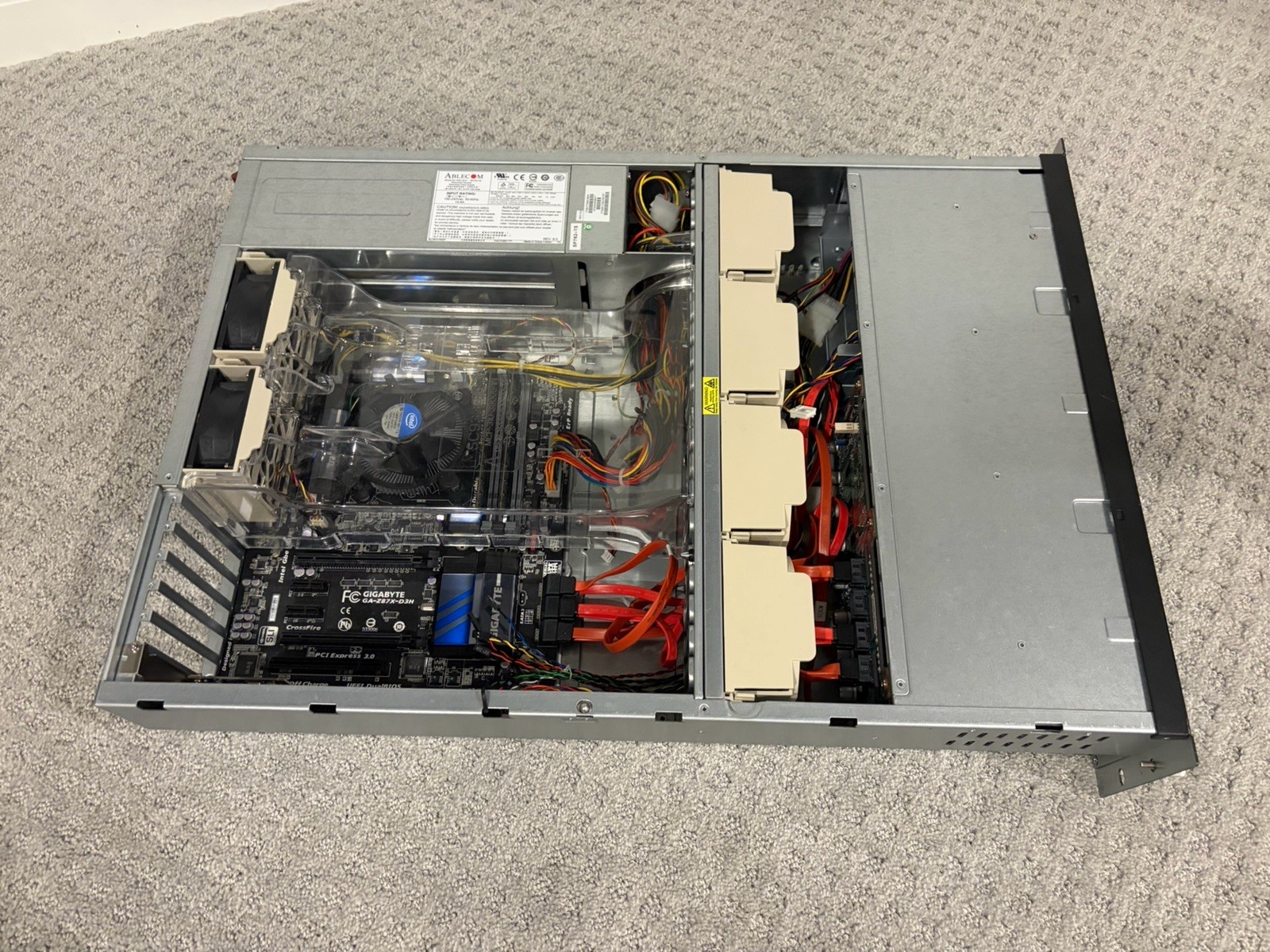 Rack mount Computer Intel i7-4770 3.50 GHz 16Gb RAM, 3x380W Power Supplies