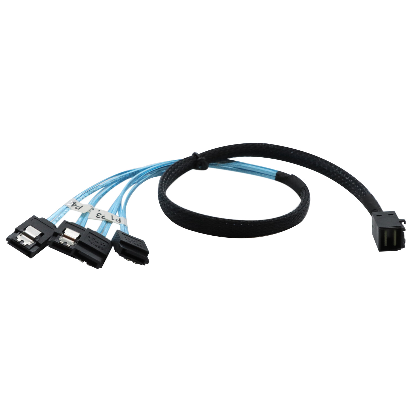 2PCS Internal HDD Mini SAS Cable SFF-8643 To 4 SATA Connect to Hard Drive 0.5/1M