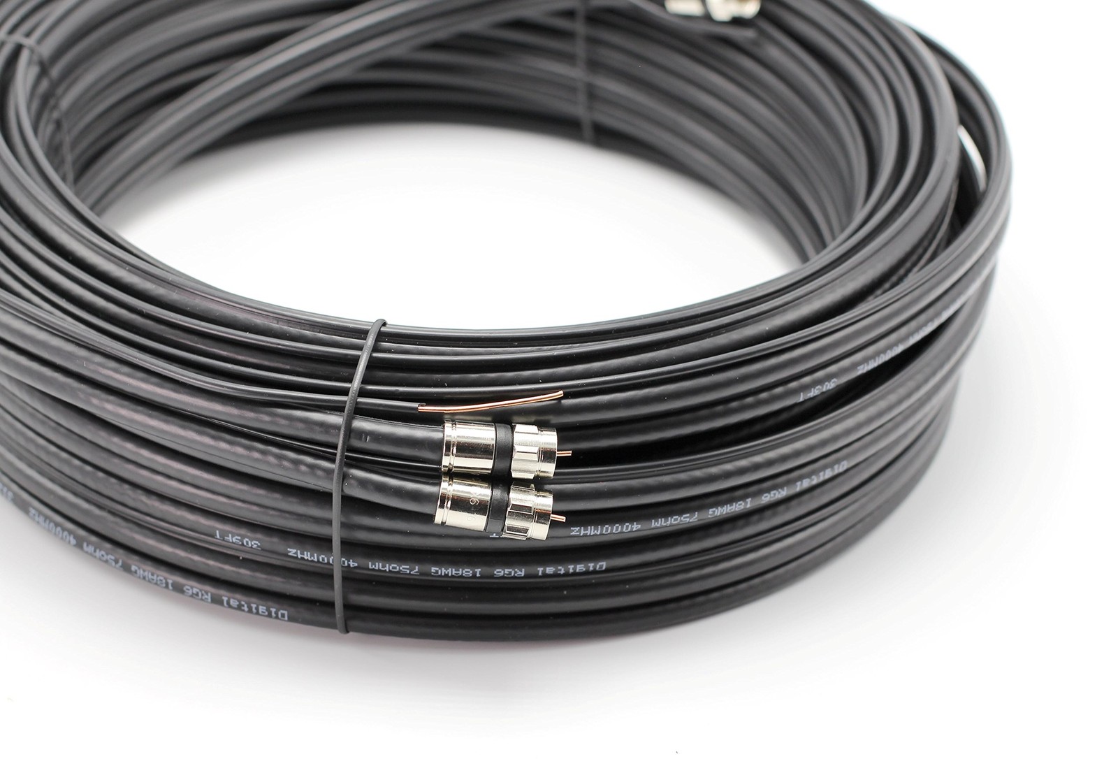 The Cimple Co 75 – Rg6 Twin Siamese Coaxial Cable 18 Awg Copper –