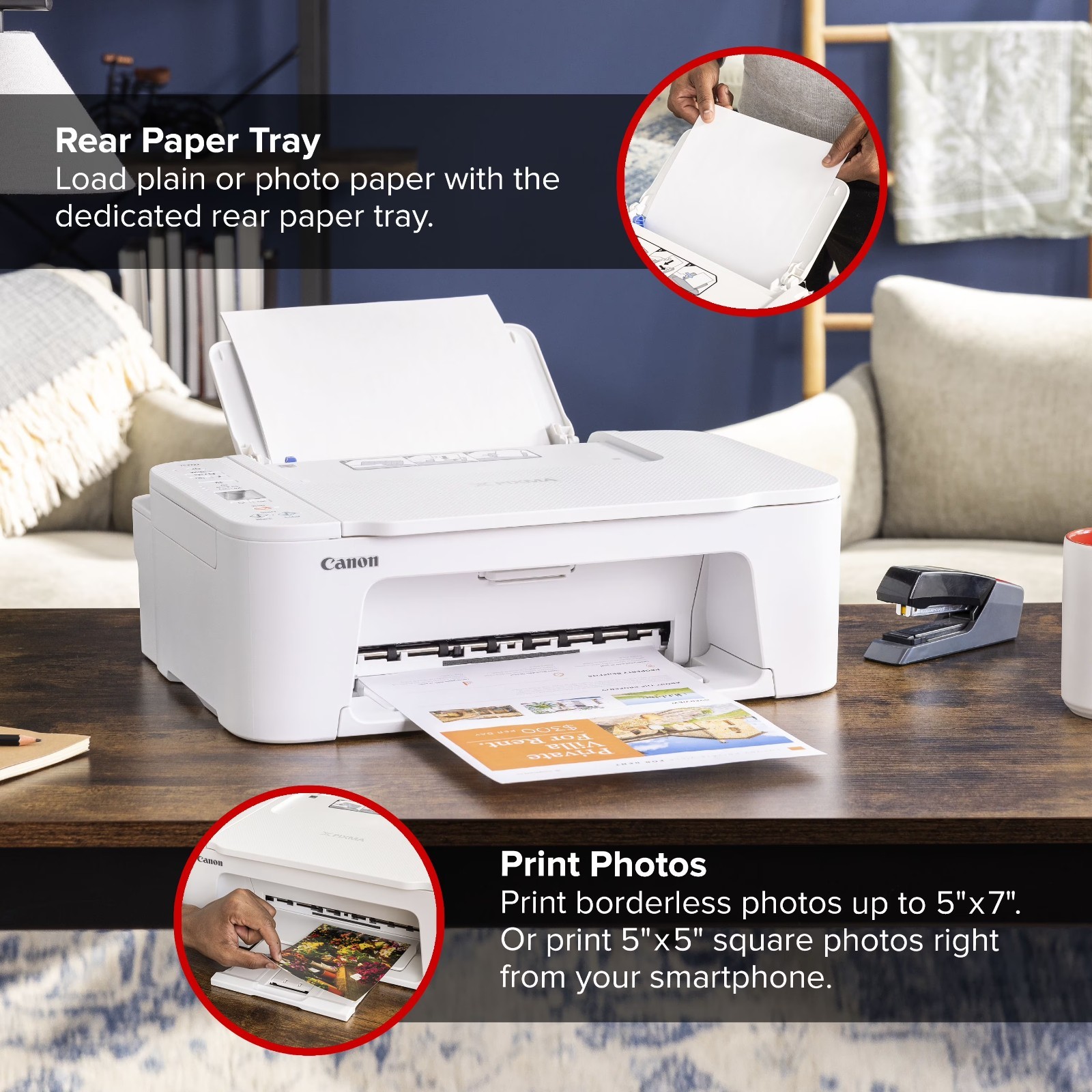 Canon PIXMA TS3722 Wireless All-In-One Inkjet Printer for Home Office