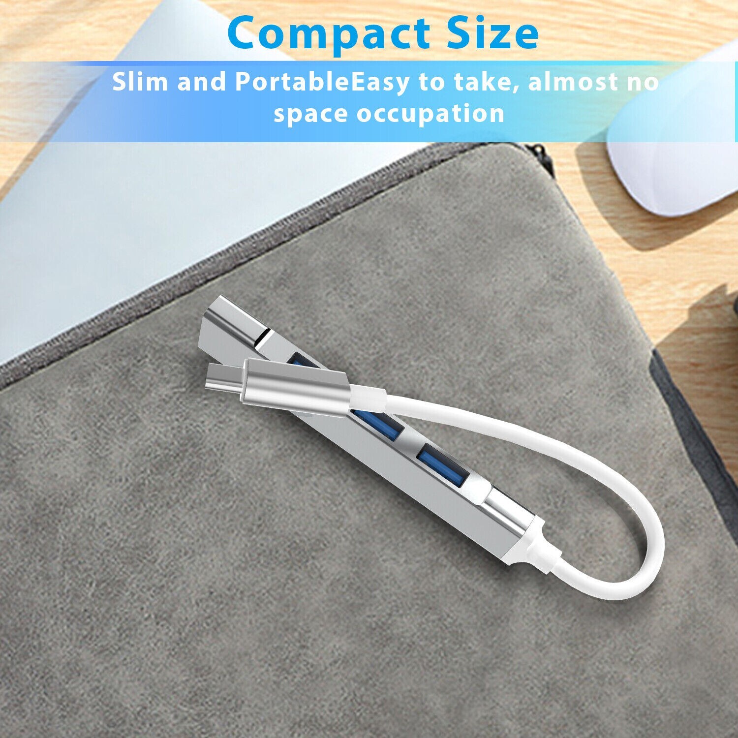 USB-C Type C to USB 3.0 4 Port Hub Splitter For PC Phone Notebook Laptop Tablet
