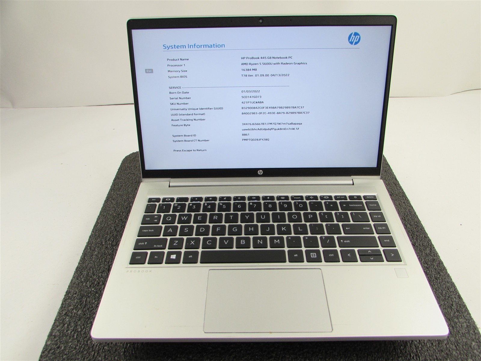 HP PROBOOK 445 (G8) FHD AMD RYZEN 5 5600U 512GB SSD 16GB RAM AMD GPU WIN 11 PRO