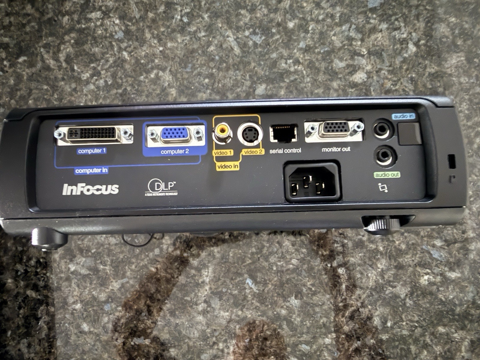 InFocus IN34 DLP Projector Hard Case New Remote Tested Bright VGA S-Video