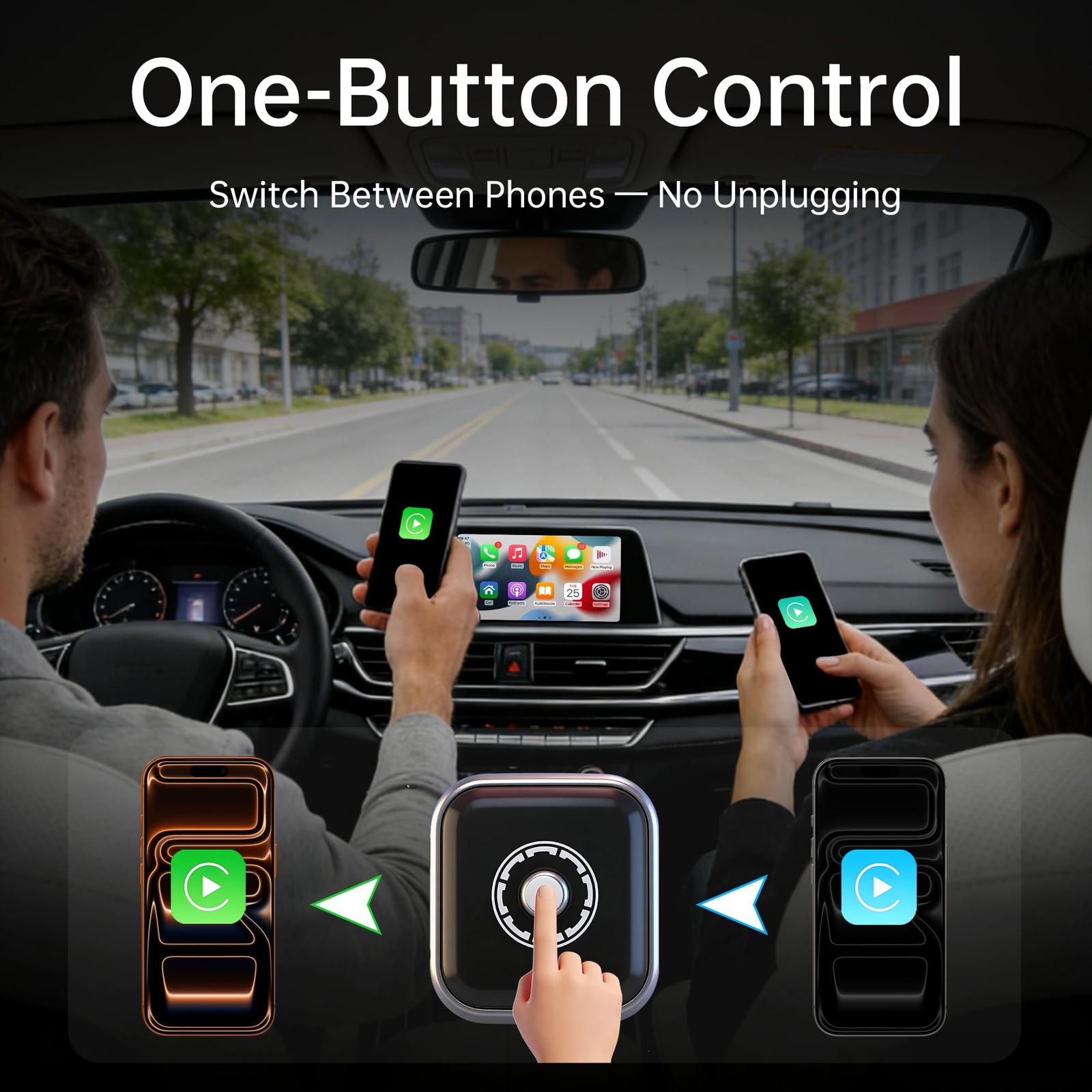 Wireless CarPlay Adapter for iPhone 2026 Upgrade, OEM-Level Stability with Li…