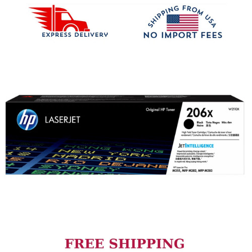 HP 206X High Yield Black Original LaserJet Toner Cartridge, W2110X