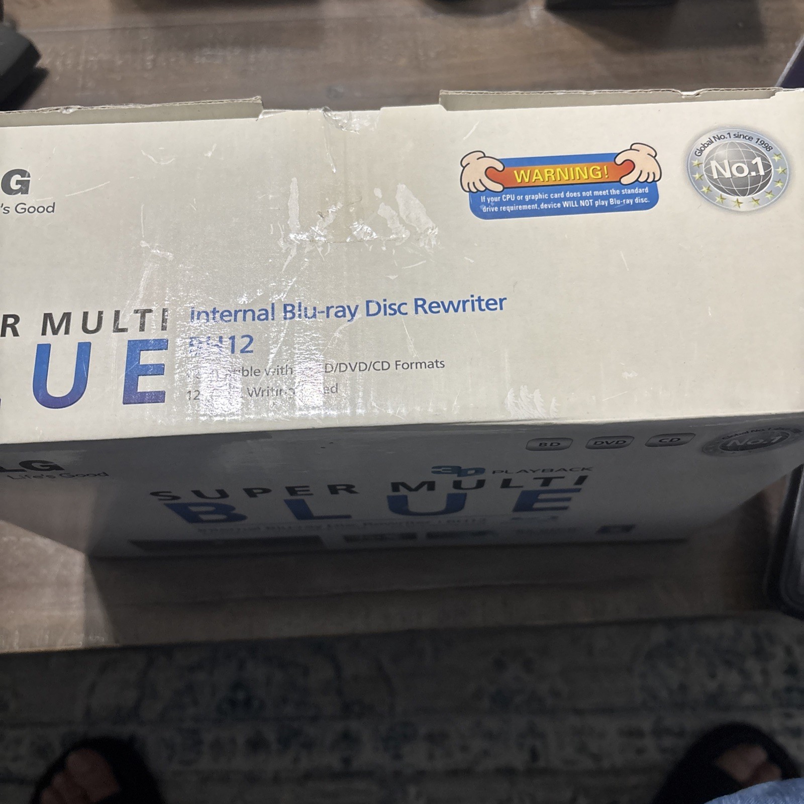 LG 3D Playback Super Multi Blue External Blu-Ray Disc Rewriter B12