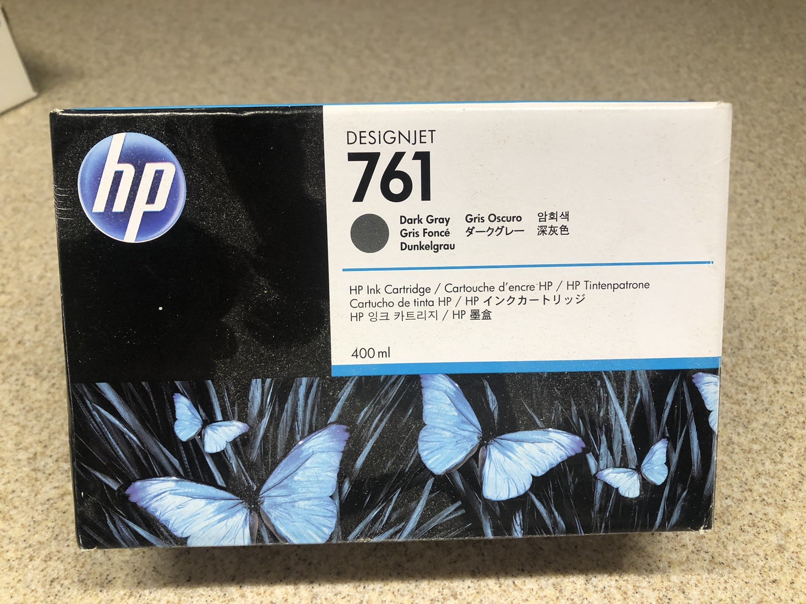 Genuine HP 761 Dark Gray 400ml Ink Cartridge CM996A DesignJet