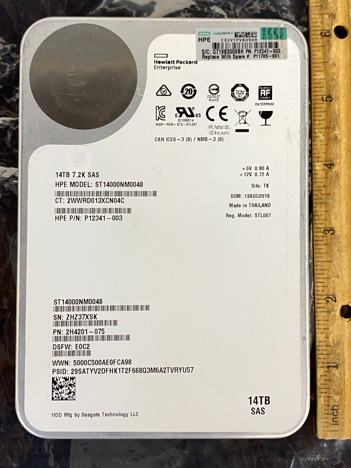 HP Enterprise ST14000NM0048 3.5″ 14TB SAS HDD P12341-003