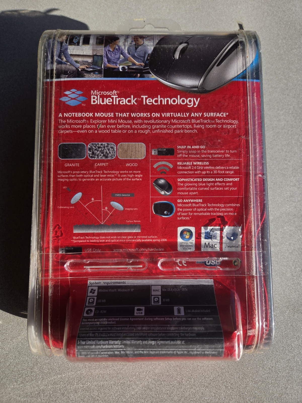 Microsoft Explorer Mini Mouse Wireless BlueTrack USB 2.4GHz