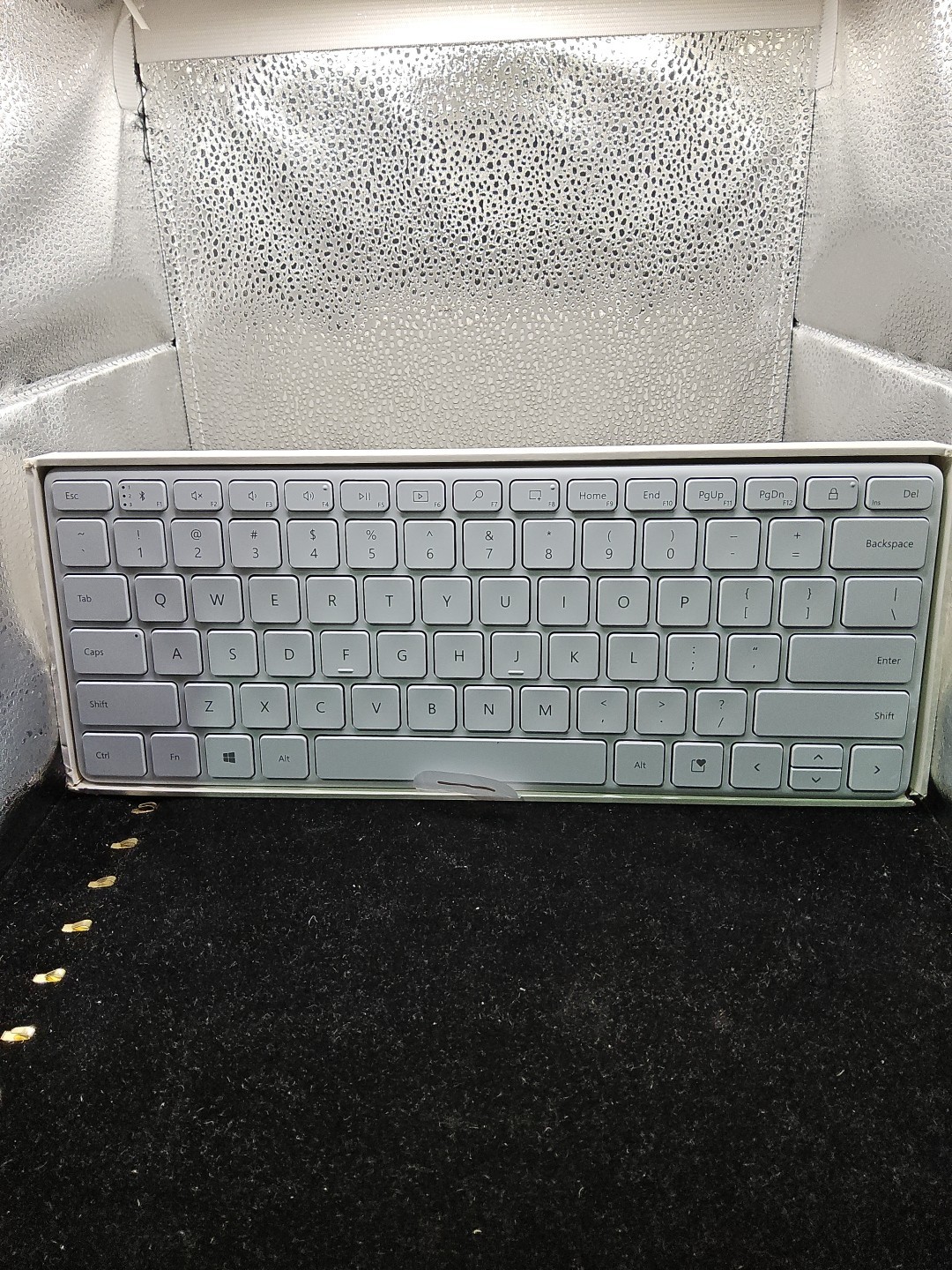 +Microsoft Designer Compact Keyboard, Bluetooth (Glacier White)