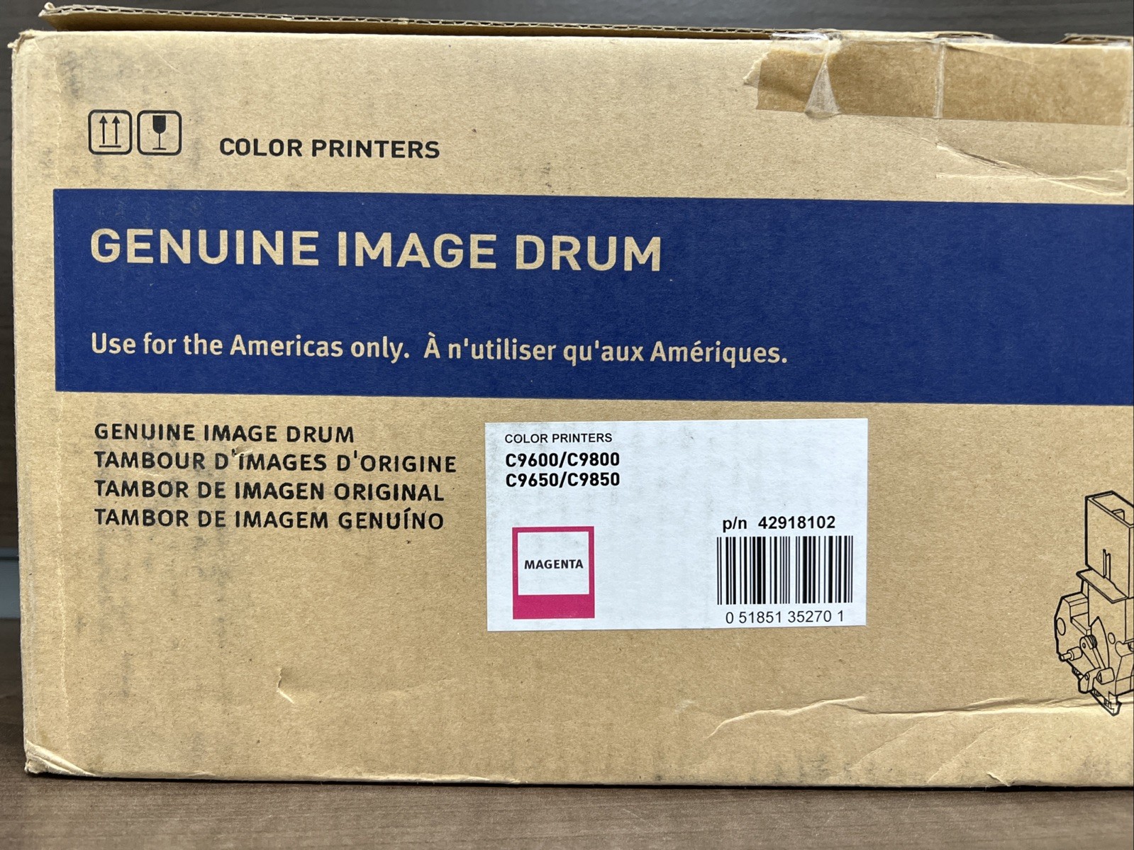 OKI C9600 C9800 C9650 C9850 Magenta Genuine Image Drum (42918102)