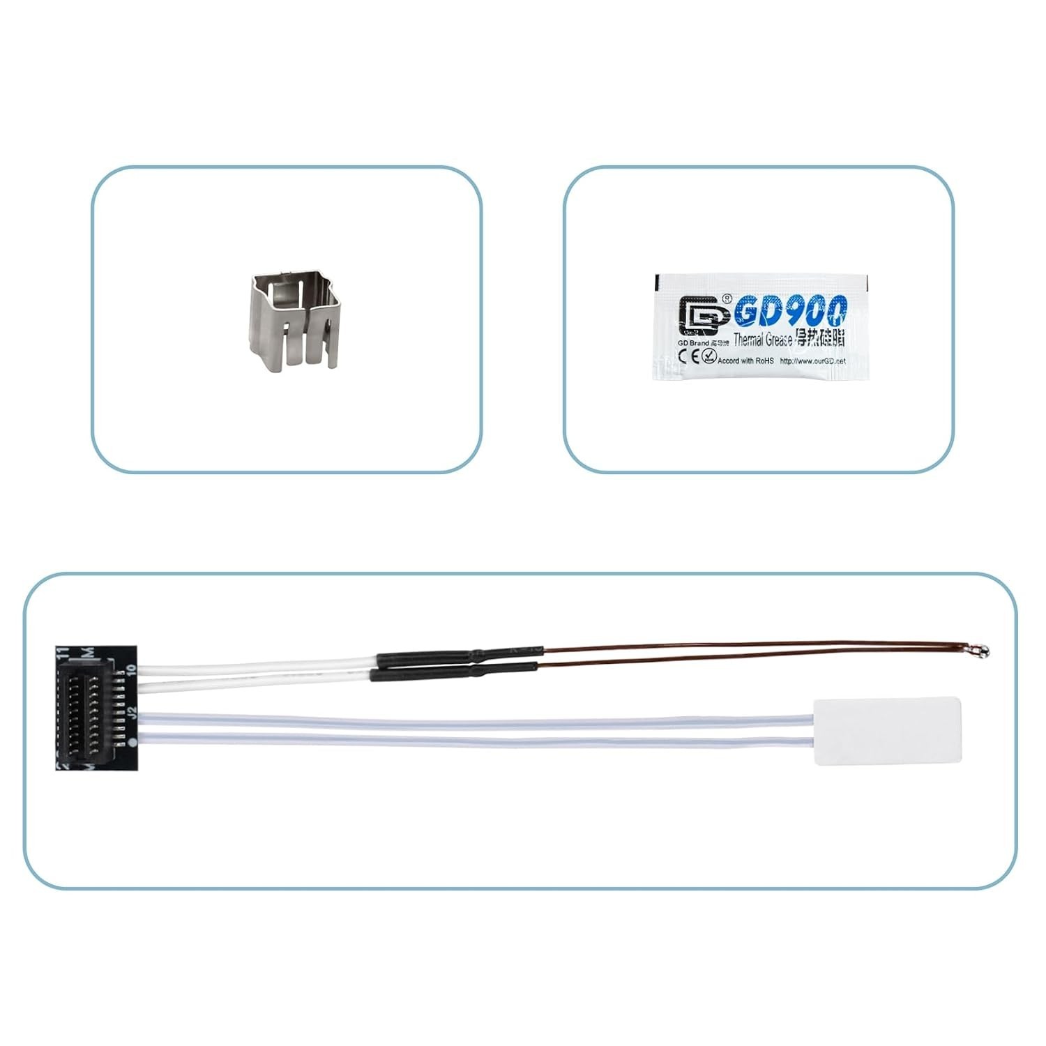 High-Performance 24V 80W Heater and Thermistor Compatible with Bambu Lab P1P P1S