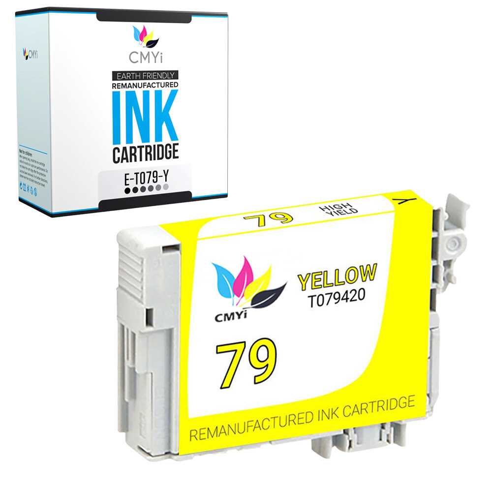 T079 Black Color Ink Cartridges for Epson 79 Fits Artisan 1430 Stylus Photo 1400