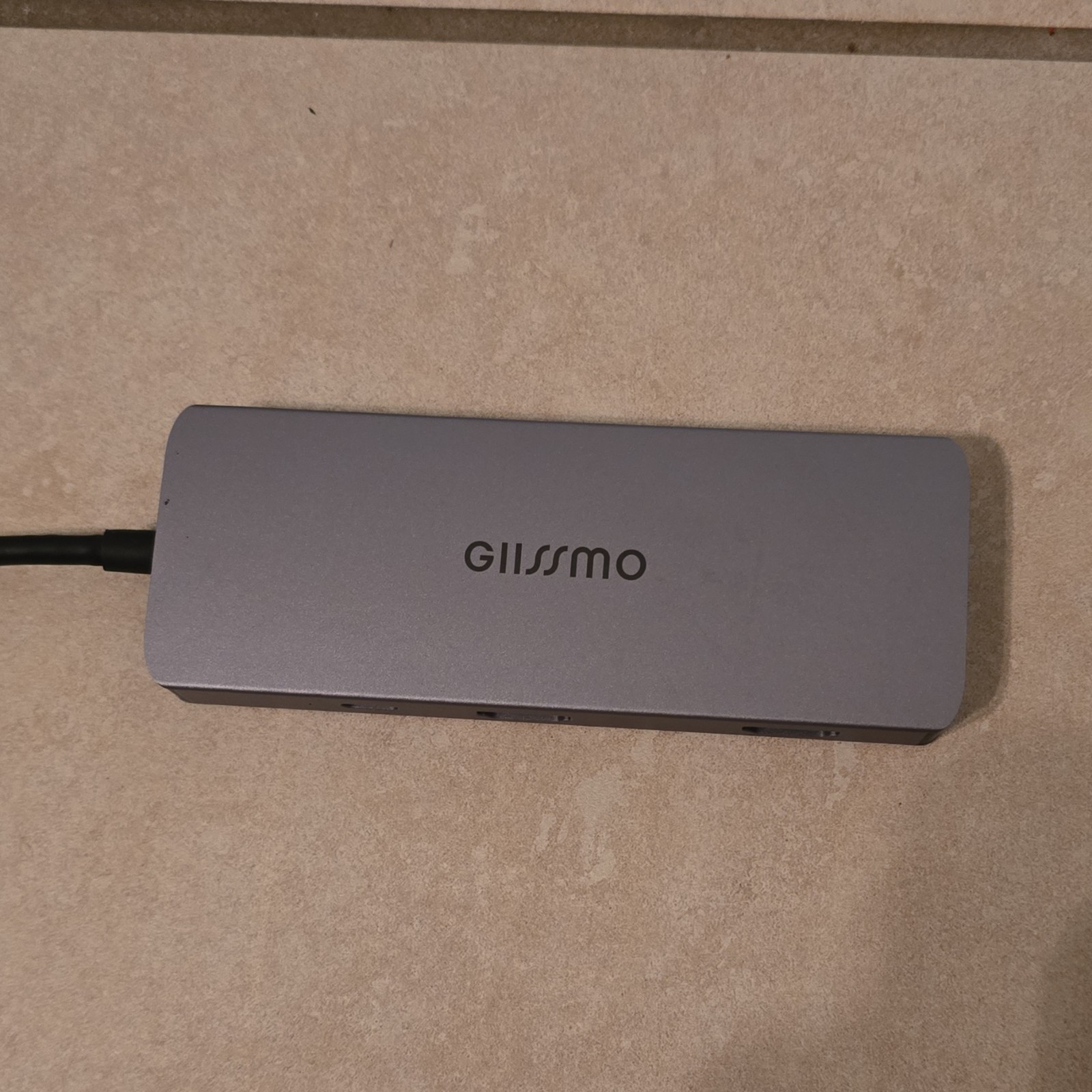 GIISSMO Silver Aluminum Laptop Docking Station USB 3.0 HDMI VGA USB-C