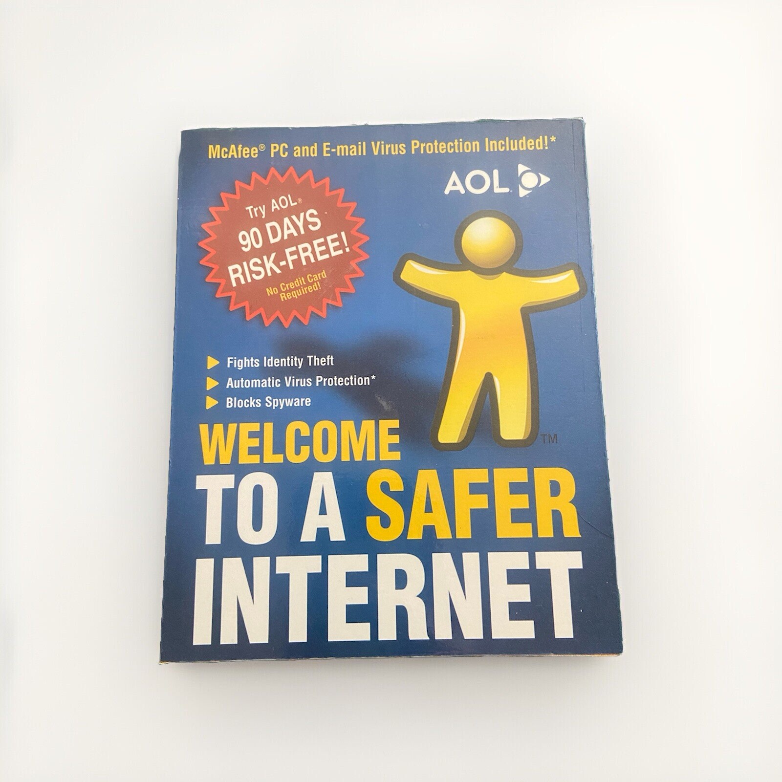 Vintage AOL Dial-Up High-Speed Internet Disc 90 Days Risk-Free CD McAfee
