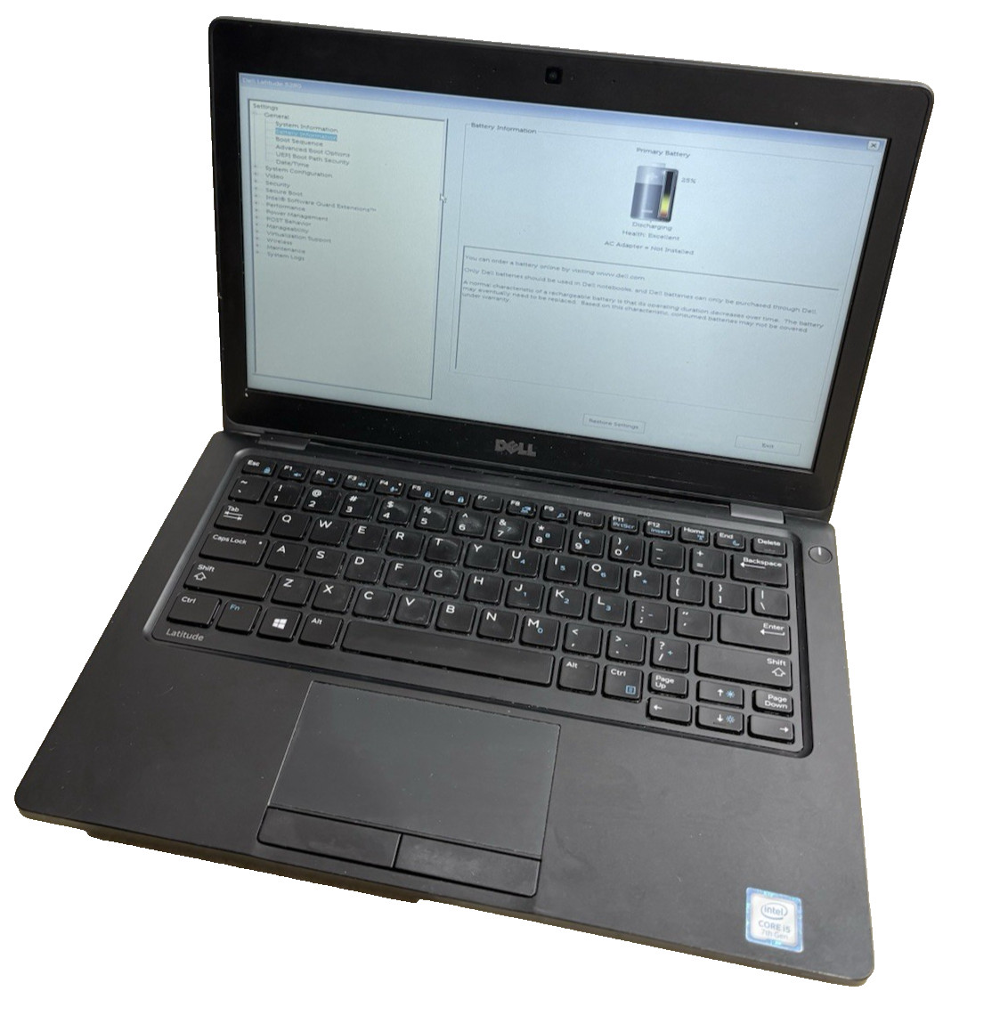 DELL LATITUDE 5280 INTEL CORE I5-7300U 2.60GHZ 4GB RAM NO HD #911